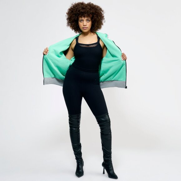 The SpoiledChild Jeremy Scott Chrome Silver Hoodie Hooded Zip Sweatshirt Jacket - Picture 6 of 16